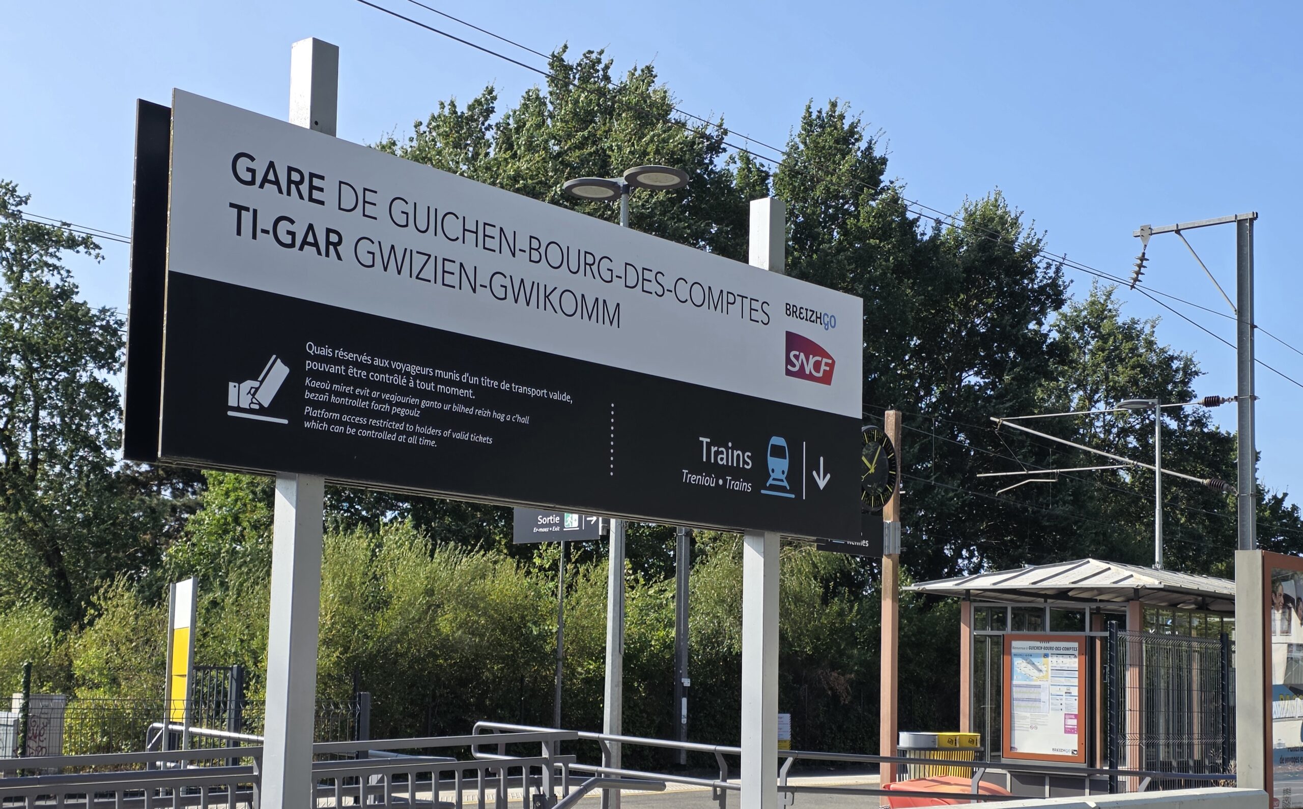 Gare TER Guichen Bourg-des-Comptes sur la ligne Rennes Redon
