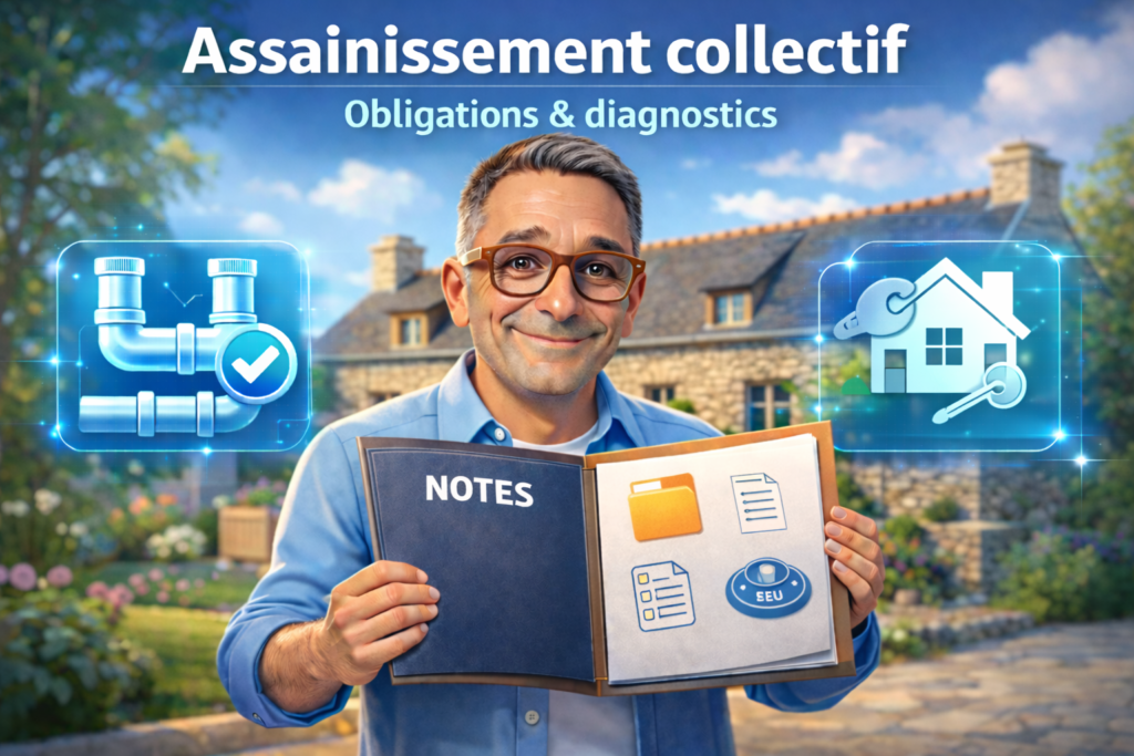 Assainissement collectif et raccordement au tout-à-l’égout lors d’une vente immobilière à Bourg-des-Comptes