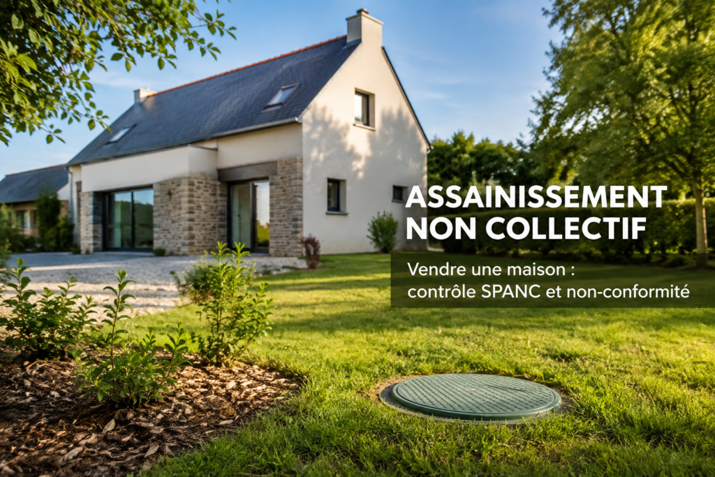 Maison avec assainissement non collectif lors d’une vente immobilière à Bourg-des-Comptes