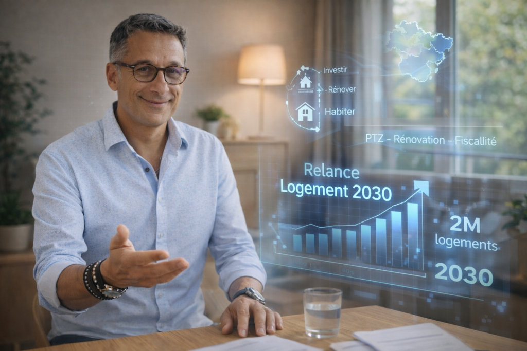 Johann Margat, conseiller immobilier à Bourg-des-Comptes, présente les opportunités du plan Relance Logement 2030 pour investir, rénover et habiter