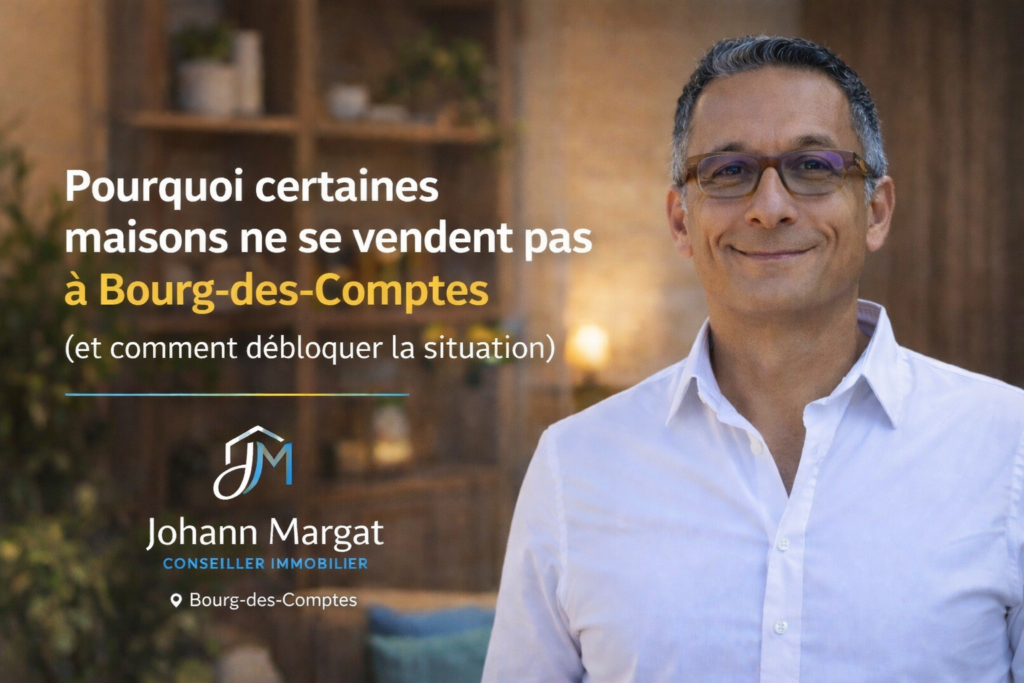 Pourquoi certaines maisons ne se vendent pas à Bourg-des-Comptes – analyse Johann Margat conseiller immobilier