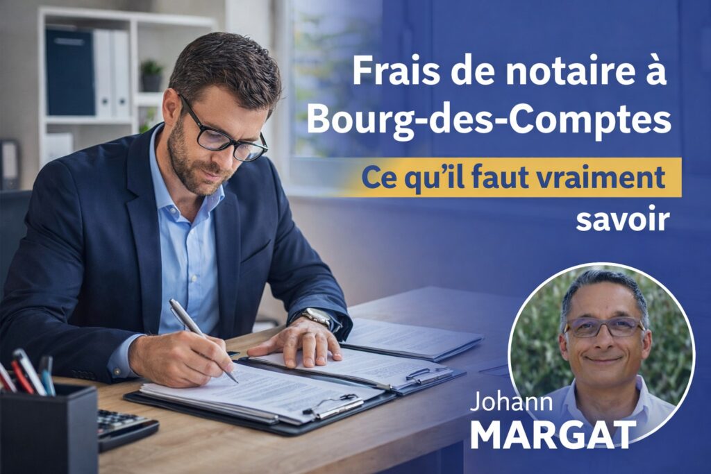 Frais de notaire pour une maison à Bourg-des-Comptes – conseils et explications par Johann Margat conseiller immobilier local