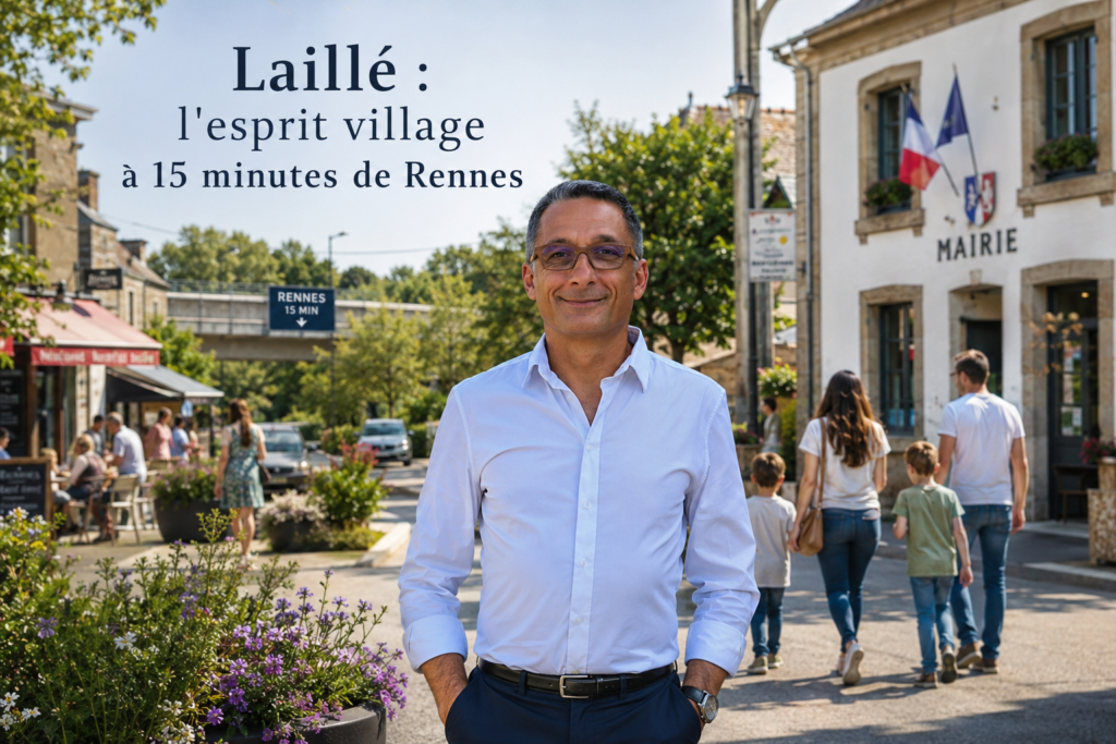 Johann Margat, conseiller immobilier local, accompagne la vente d'une maison à Laillé